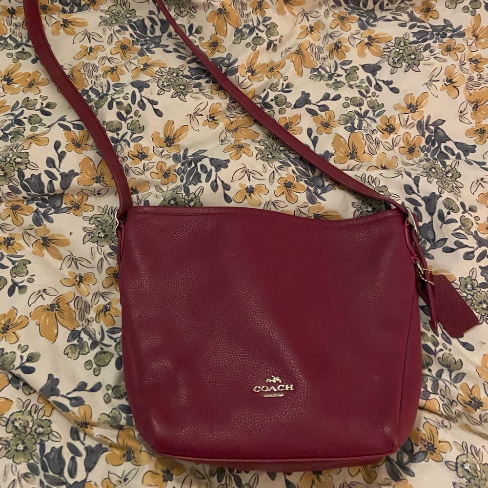 Coach purple crossbody bag, EUC